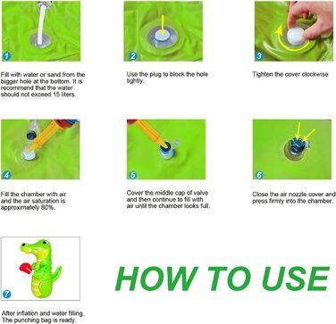 Дитячий боксерський мішок з підставкою для кікбоксингу. Надувний боксерський манекен Crocodile. Для хлопчиків, спорт, активний відпочинок на вулиці