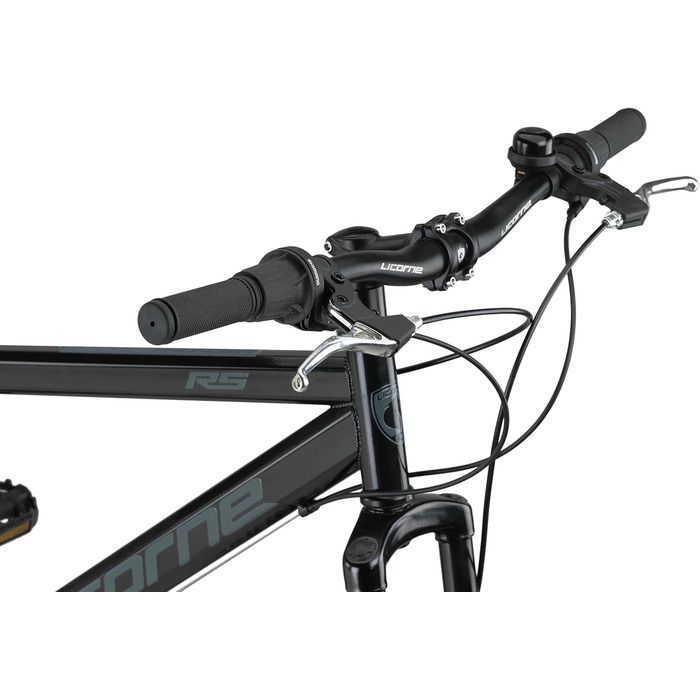 Гірський велосипед Licorne Bike Thunder Premium для дорослих та дітей, 27.5 дюймів, дискові гальма, чорний
