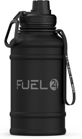 Металева пляшка для води Extra Stark 1.3L та 2.2L - Без витоку, BPA-Free - Міцна пляшка для спортзалу, спорту та дорослих (1300 мл, Чорний)