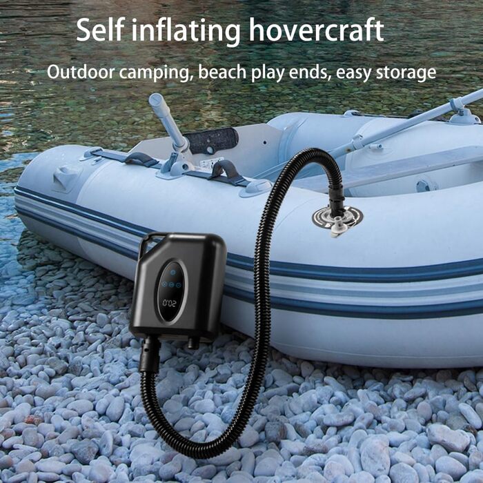 Насос SUP JoyFan: електричний, 12V, високий тиск 20PSI, швидке надування/здування, автовимкнення, чорний, універсальний