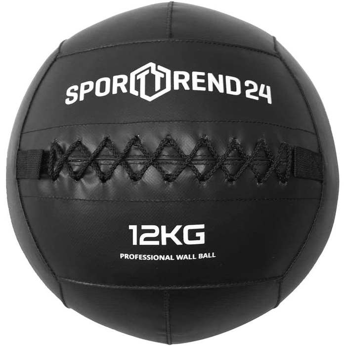 Медичний м'яч Sporttrend 24 чорний 3-12 кг для фітнесу та кросфіту