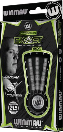 Дротики WINMAU Michael Van Gerwen MvG Exact 21,5 г, вольфрамові з оперенням і стрижнями