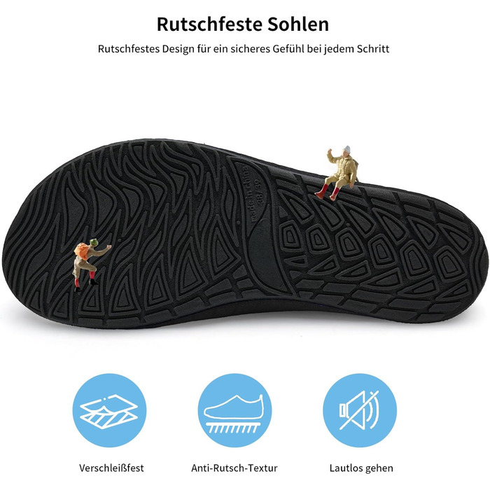 Шкарпетки для плавання WateLves: аквашузи для дорослих, дітей, унісекс. Швидко сохнуть, для пляжу, серфінгу, басейну. Розмір 46/47 EU, чорний Xbl