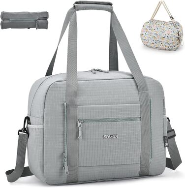 Спортивна сумка-рюкзак SPAHER 40x30x20 для ручної поклажі Wizzair/Vueling сірого кольору (водонепроникна)