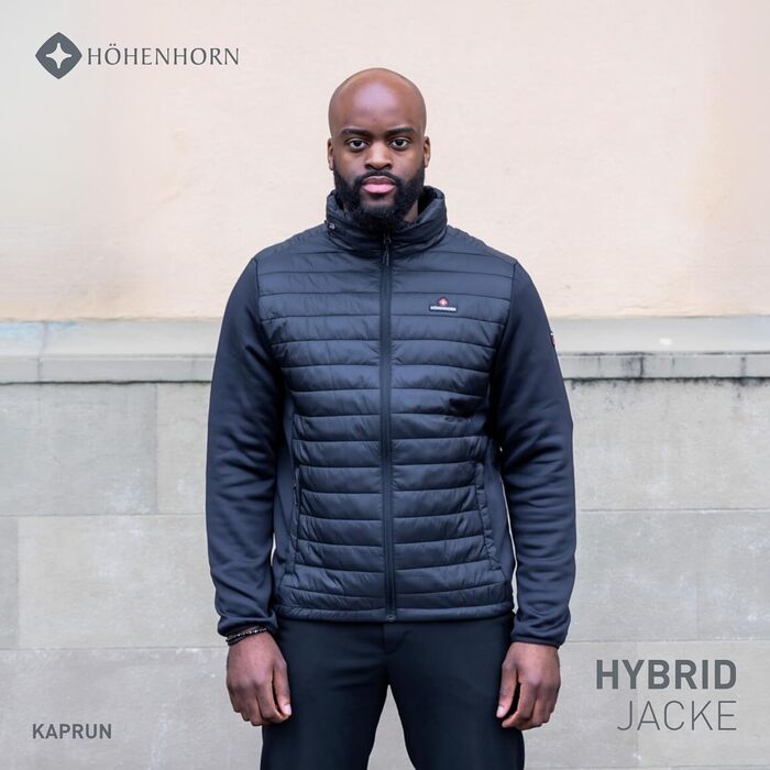 Чоловіча гібридна куртка-софтшелл Höhenhorn Kaprun Steppjacke, спортивна утеплена куртка, XL, чорна