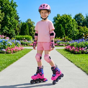 Інлайне ролики Nattork для дітей та дорослих, регульовані, дитячі ролики, дизайн для перегонів, червоно-синій колір, розмір 37-40