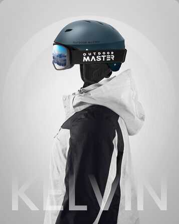 Шолом Outdooraster Kelvin Unisex для сноуборду та лижного спорту (XL, Navy Blue)