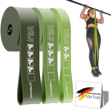 Стрічки для силових тренувань / Стрічки для підтягувань, набір фітнес-стрічок 3 шт. (LIGHT+, MEDIUM, STRONG) + Сумка + Тренувальний додаток