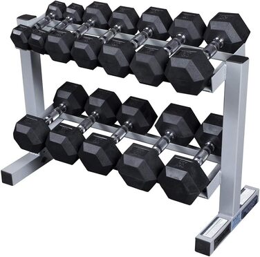 Стійка для гантелей Body-Solid Powerline PDR-282X, 2 полиці, металева, професійна