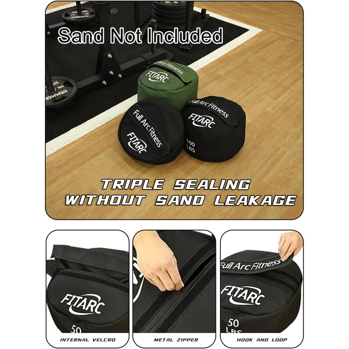 Мішок для тренувань Fitarc Sandsack - 150LB (зелений) - для крос-тренінгу та силових вправ