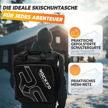 Чорний/сірий рюкзак для гірськолижного спорядження 49L з відділенням для шолома