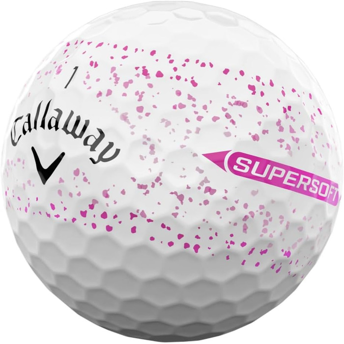 Гольф-м'ячі Callaway Supersoft Splatter 360 2025 (рожеві, плямисті)