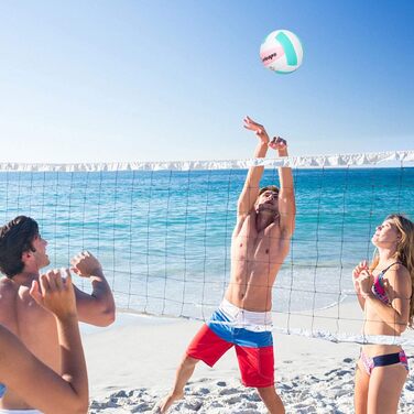 Волейбольний м'яч Runleaps для пляжу та залу, розмір 5 (рожевий/світло-блакитний)