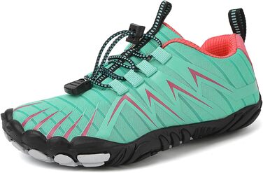 Дитячі босі кросівки для хлопчиків та дівчаток, дихаючі, неслизькі, легкі спортивні кросівки для ходьби та бігу, розмір EU 26-40 (40 EU, Зелений)