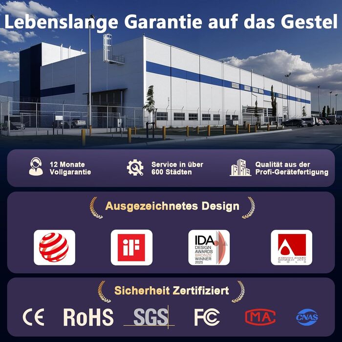 Біговий тренажер для дому Klappbar, з регулюванням нахилу, тихий мотор, велика площа для бігу, WiFi, Bluetooth, APP, німецька якість, сертифікований TÜV (G Series 10)