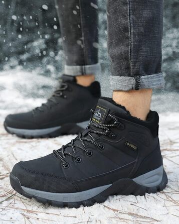 Чоловічі зимові черевики ARRIFGO BELLO - зимові черевики, черевики для хайкінгу, трекінгові черевики, утеплені, антиковзаючі, чорні, розмір 41-46 EU