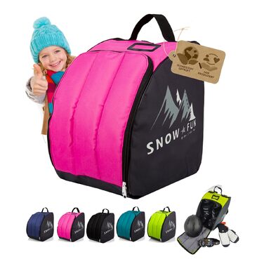 Дитячий рюкзак для гірськолижних черевиків BambiniWelt by Rafael K. (Чорний/Рожевий)