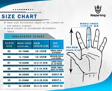 Воротарські рукавички Keeperking для дітей, підлітків та дорослих: без пальців, 4 мм, латекс, унісекс (4, чорно-червоний)