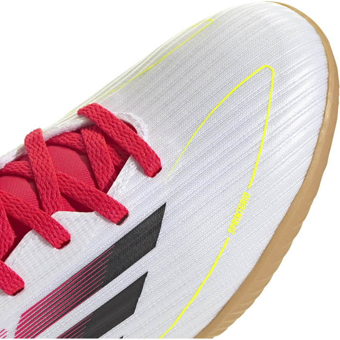 Дитячі футбольні бутси adidas F50 League Indoor, 34 EU, біло-чорно-жовті
