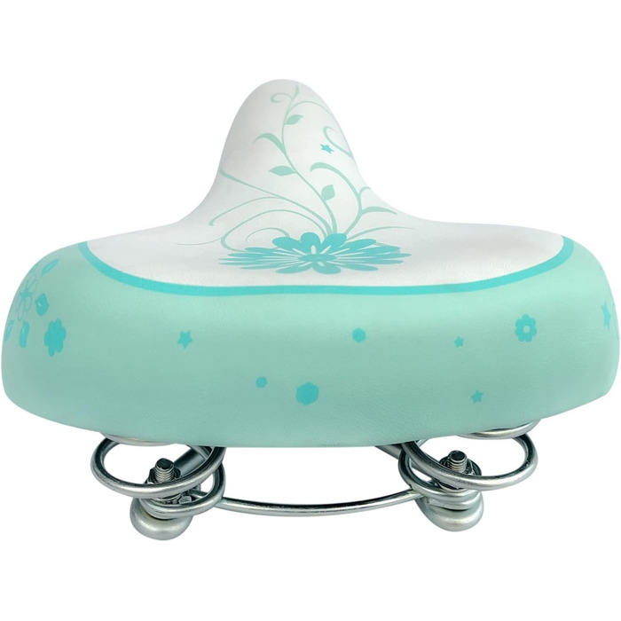 Дитячий велосипедний сидіння Avasťa для дівчаток та хлопчиків, водонепроникне, широке, м'яке, з двома амортизаторами, підходить для велосипедів 12, 14, 16, 18, 20 дюймів, гірський/дорожній, м'ятний колір