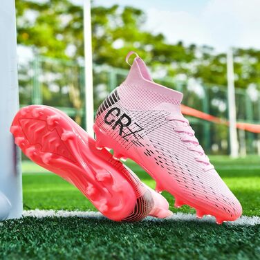 Футбольні черевики для чоловіків та жінок, зала, юніорські, тренувальні, унісекс, рожеві, 37 EU