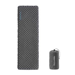 Каремат Naturehike 3.5R для кемпінгу, самонадувний, зимовий (-6°C), чорний, прямокутний (L)