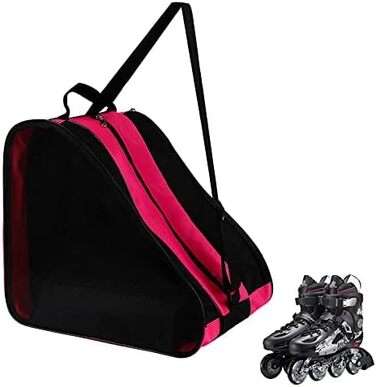Сумка для роликових ковзанів, ролерів, унісекс, з регульованим плечовим ременем, рожева