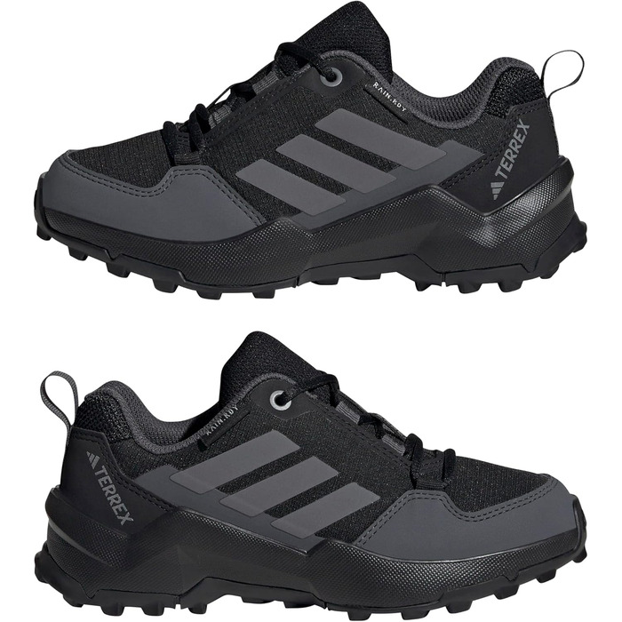 Дитячі трекінгові черевики Adidas Terrex Ax4R RAIN.RDY, 34 EU, чорно-сіро-сірі