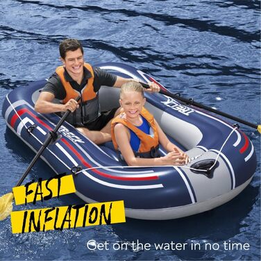 Надувний човен Bestway Hydro-Force Treck X1 228x121 см для 2 осіб з веслами