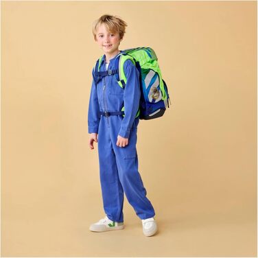 Дитячий ергономічний шкільний рюкзак ergobag Schulranzen-Set — набір з 6 предметів для 1 класу початкової школи, Truckbär (синій)