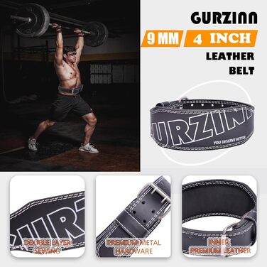 Лідяний пояс для важкої атлетики для жінок з підтримкою попереку 10,2 см для пауерліфтингу та присідання (Великий, A-Schwarz)