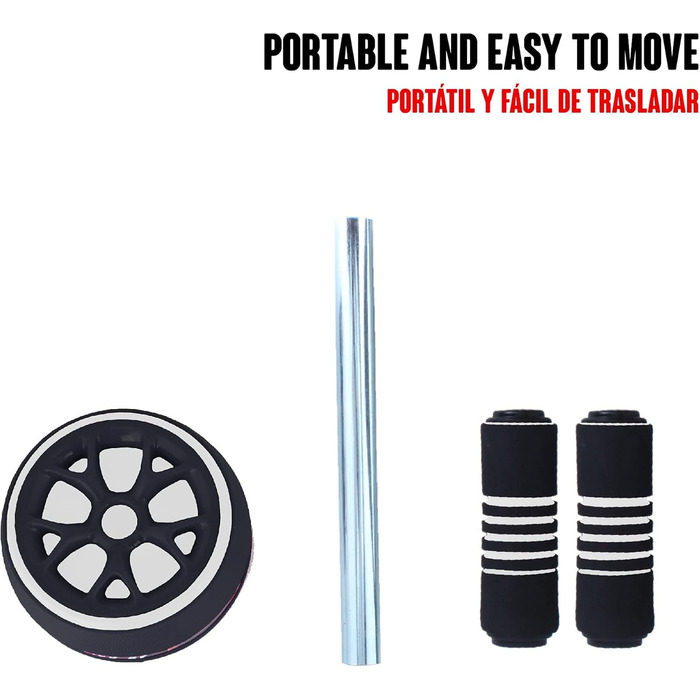 Набір для тренувань Calma Dragon 2 в 1: ролер для пресу та скакалка. Домашній фітнес-зал. Чорний колір