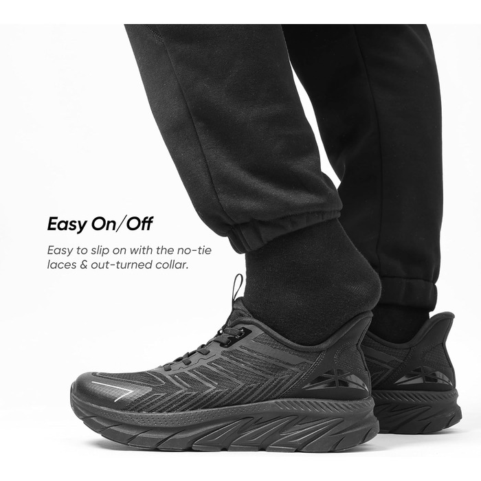 Чоловічі кросівки для бігу ALLSWIFIT: зручні, дихаючі та з неслизькою підошвою. Стильні спортивні кросівки для фітнесу, бігу та занять спортом. Білий колір (44.5 EU, Alles Schwarz)