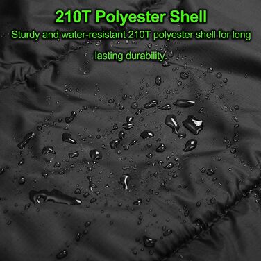 Спальний мішок Baumwoll-Flanell для дорослих, 100% бавовняний, для кемпінгу, піших прогулянок, подорожей з рюкзаком, легкий, 3-4 сезони (Чорний/Червоний, 2.8 кг)