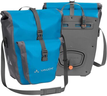 Велосумка Vaude Aqua Back Plus Single 25,5 л, водонепроникна, для заднього багажника, сіра, вироблено в Німеччині