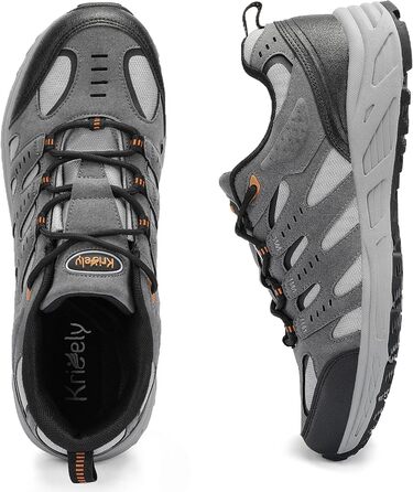 Черевики для трекінгу Kricely чоловічі, туристичні черевики, Outdoor, черевики для хайкінгу, спортивні черевики для трекінгу та походів (сірий, 40 EU)