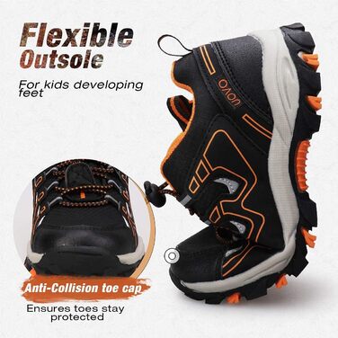 Дитячі кросівки UOVO для активного відпочинку: водонепроникні, з неслизькою підошвою, для ходьби, трекінгу, бігу, розмір 33