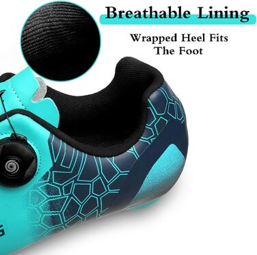Велотуфлі чоловічі та жіночі, MTB та шосейні, дихаючі, з антиковзким покриттям, унісекс, синій, 45 EU