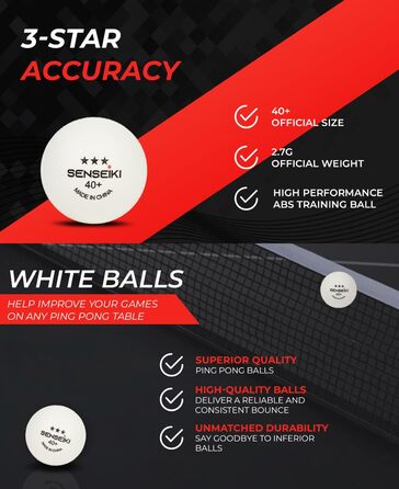Набір для настільного тенісу: 2 ракетки преміум-класу, 3 тенісні м'ячі, компактний кейс | Комплект для пінг-понгу з ракетками та м'ячами