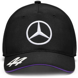 Кепка Mercedes AMG Petronas F1 2024 Льюїс Гамільтон, чорна, універсальний розмір