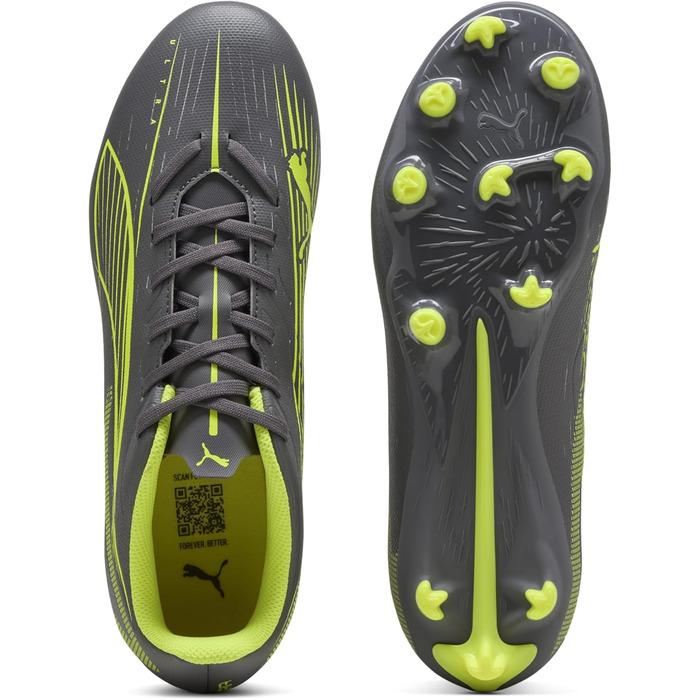 Жіночі футбольні бутси PUMA Ultra 5 Play FG/AG, 36 EU, Matte Aged Silver Yellow Alert Puma Aged Silver