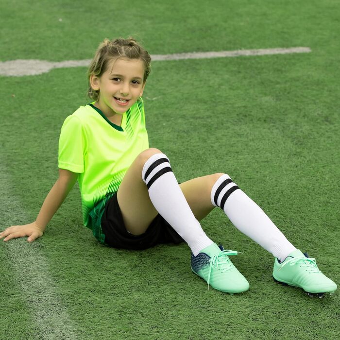 Дитячі футбольні бутси JABASIC для хлопчиків та дівчаток, спортивні, для гри на відкритих майданчиках (37 EU, зелений морський колір)