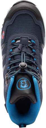 Дитячі трекінгові черевики Trolltunga Hiker Mid від Trollkids (28 EU, Темно-синій)