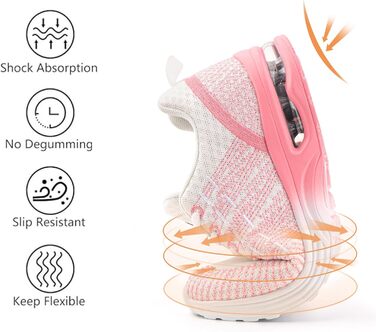 Жіночі кросівки для бігу Hitmars: спортивні, дихаючі, з амортизацією, неслизькі, легкі, для бігу по вулицях, фітнесу, ходьби, розмір EU 36-42, рожевий колір, 39 EU