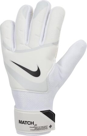 Дитячі воротарські рукавички Nike GK Match Jr 8, білі/платинові/чорні