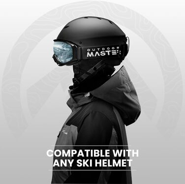 Лижна маска OutdoorMaster OTG для жінок, чоловіків та підлітків, полікарбонат, VLT 80%