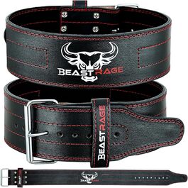 Пояс для пауерліфтингу BEAST RAGE, 5 мм, шкіряний, для чоловіків і жінок, 10,2 см, для присідань, тяги, силових тренувань