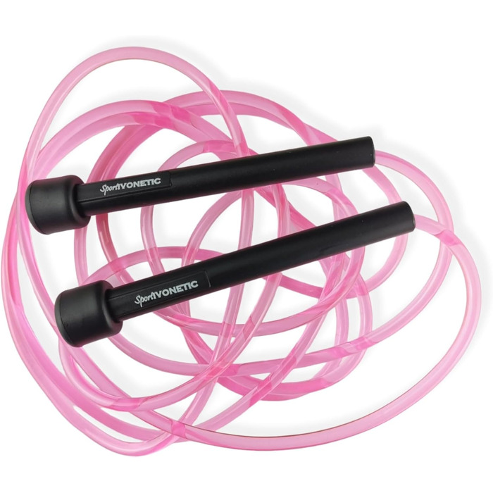 Стрибкове канат Premium для дорослих та дітей, чоловіків та жінок - для фітнесу, кросфіту, спорту, боксу та відпочинку - регульована довжина - Speed Rope, Jump Rope, Sprungseil (Рожевий)
