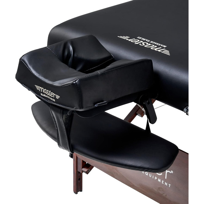 Складаний масажний стіл Master Massage Del Ray 76 см з підсвіткою, дерев'яний, чорний, для косметології, масажу та терапії