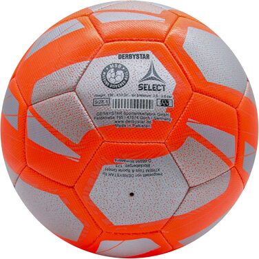 Футбольний м'яч Derbystar Street Soccer, розмір 5, для вулиці, сріблясто-оранжевий, 5 яскравих кольорів